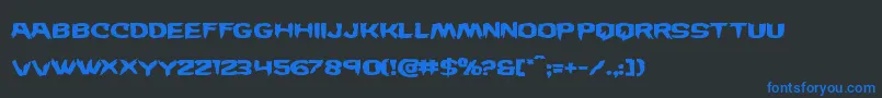 Wickermanexpand Font – Blue Fonts on Black Background