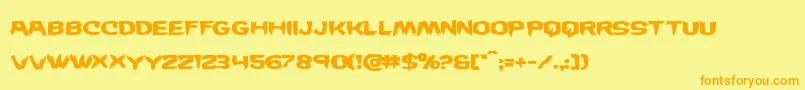 Wickermanexpand Font – Orange Fonts on Yellow Background