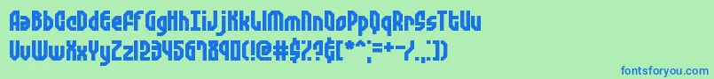 Zephyreg Font – Blue Fonts on Green Background