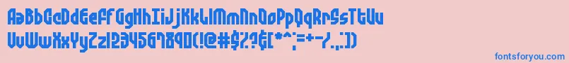 フォントZephyreg – ピンクの背景に青い文字