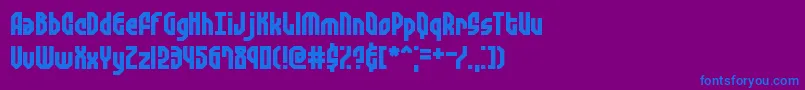 Zephyreg Font – Blue Fonts on Purple Background