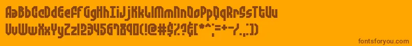 Zephyreg Font – Brown Fonts on Orange Background