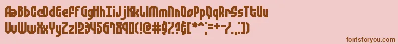 フォントZephyreg – ピンクの背景に茶色のフォント