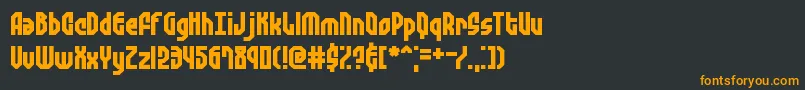 フォントZephyreg – 黒い背景にオレンジの文字