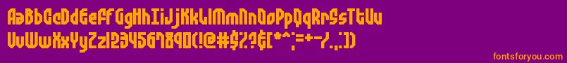 Zephyreg Font – Orange Fonts on Purple Background