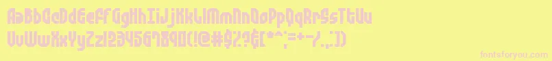Zephyreg Font – Pink Fonts on Yellow Background
