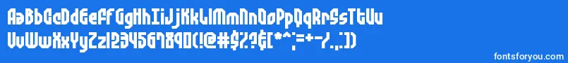 Zephyreg Font – White Fonts on Blue Background