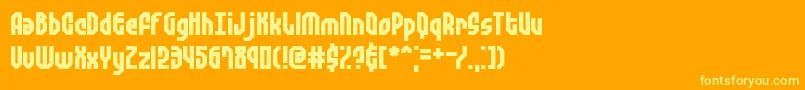 Zephyreg Font – Yellow Fonts on Orange Background