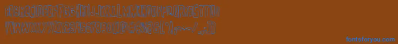 Zakensteinout Font – Blue Fonts on Brown Background