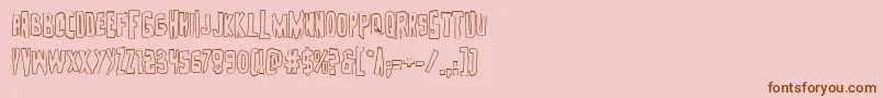 Zakensteinout Font – Brown Fonts on Pink Background