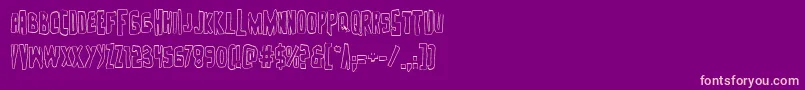 Zakensteinout Font – Pink Fonts on Purple Background