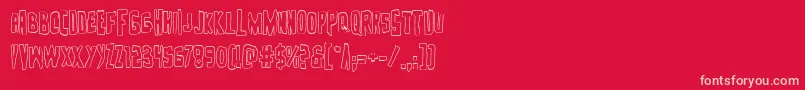 Zakensteinout Font – Pink Fonts on Red Background