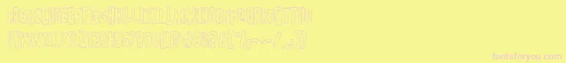 Zakensteinout Font – Pink Fonts on Yellow Background