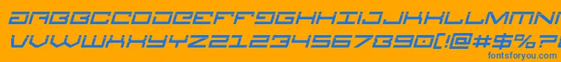 Legionlaserital Font – Blue Fonts on Orange Background