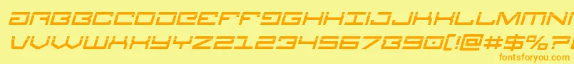 Legionlaserital Font – Orange Fonts on Yellow Background