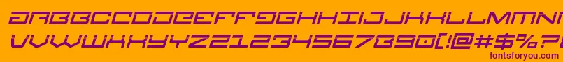 Legionlaserital Font – Purple Fonts on Orange Background