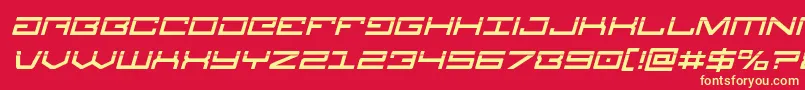 Legionlaserital Font – Yellow Fonts on Red Background