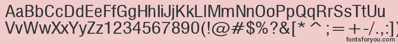 フォントMilf – ピンクの背景に黒い文字