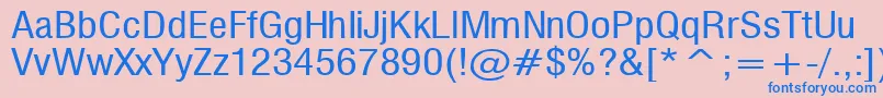 Milf Font – Blue Fonts on Pink Background