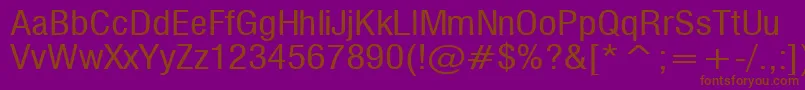 Milf-Schriftart – Braune Schriften auf violettem Hintergrund
