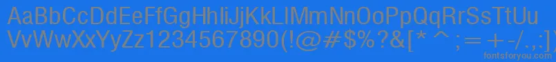 フォントMilf – 青い背景に灰色の文字