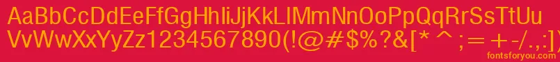 Milf Font – Orange Fonts on Red Background