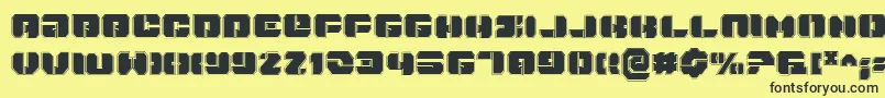 Danstargatep Font – Black Fonts on Yellow Background