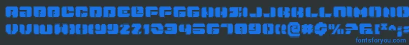 Danstargatep Font – Blue Fonts on Black Background