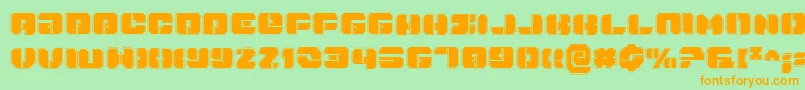 Danstargatep Font – Orange Fonts on Green Background