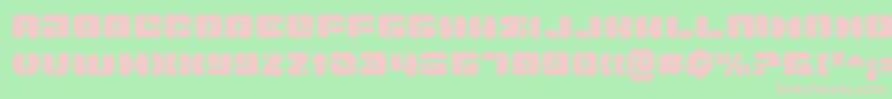 フォントDanstargatep – 緑の背景にピンクのフォント