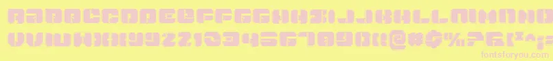 Шрифт Danstargatep – розовые шрифты на жёлтом фоне