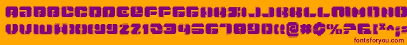 フォントDanstargatep – オレンジの背景に紫のフォント
