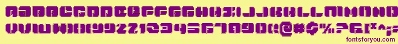 Danstargatep Font – Purple Fonts on Yellow Background