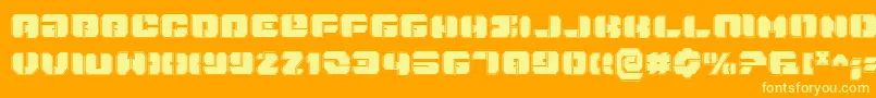 Danstargatep Font – Yellow Fonts on Orange Background