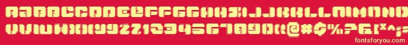 Danstargatep Font – Yellow Fonts on Red Background