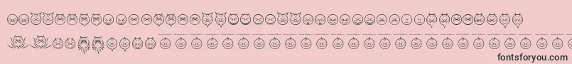 SomedevilfacesRegular Font – Black Fonts on Pink Background