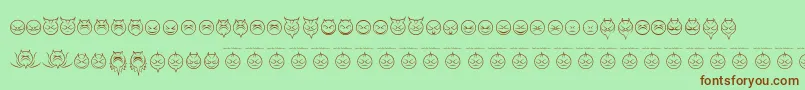 Lisätietoja SomedevilfacesRegular-fontista SomedevilfacesRegular-fontti – ruskeat fontit vihreällä taustalla