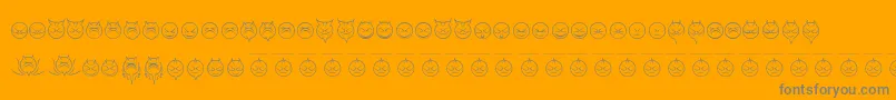 SomedevilfacesRegular-Schriftart – Graue Schriften auf orangefarbenem Hintergrund