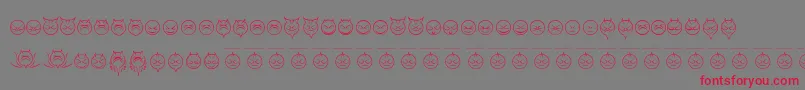Czcionka SomedevilfacesRegular – czerwone czcionki na szarym tle