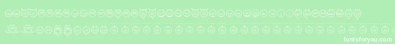 SomedevilfacesRegular Font – White Fonts on Green Background