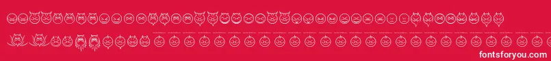 SomedevilfacesRegular Font – White Fonts on Red Background