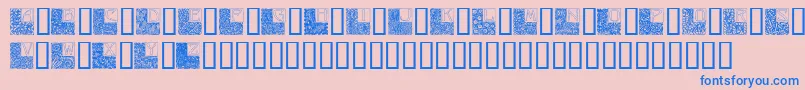 ArtNouveauInitials Font – Blue Fonts on Pink Background