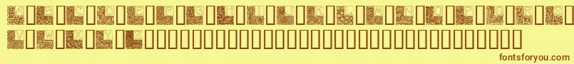 ArtNouveauInitials Font – Brown Fonts on Yellow Background