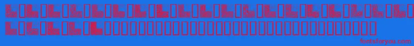 ArtNouveauInitials Font – Red Fonts on Blue Background