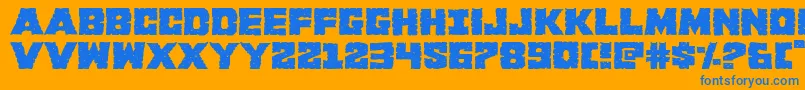 Kcommandoexpand Font – Blue Fonts on Orange Background