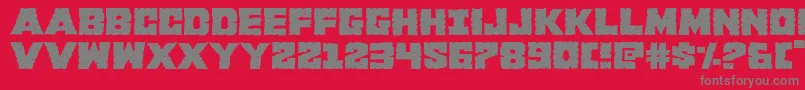 Kcommandoexpand Font – Gray Fonts on Red Background
