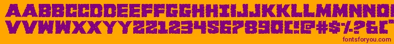 Kcommandoexpand Font – Purple Fonts on Orange Background