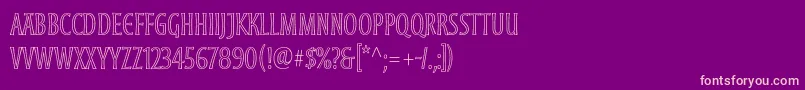 MoonglowLightcond Font – Pink Fonts on Purple Background