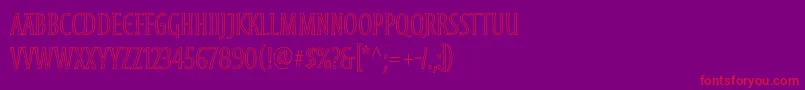 MoonglowLightcond Font – Red Fonts on Purple Background