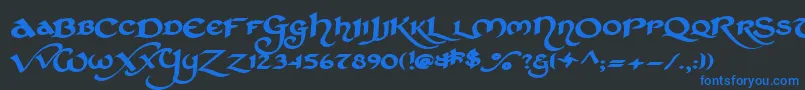 StCharlesExtraDark Font – Blue Fonts on Black Background